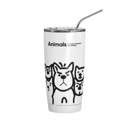 304 Stainless Steel Vacuum Insulated Tumbler with Straw Lid, 20oz thumbnail 2