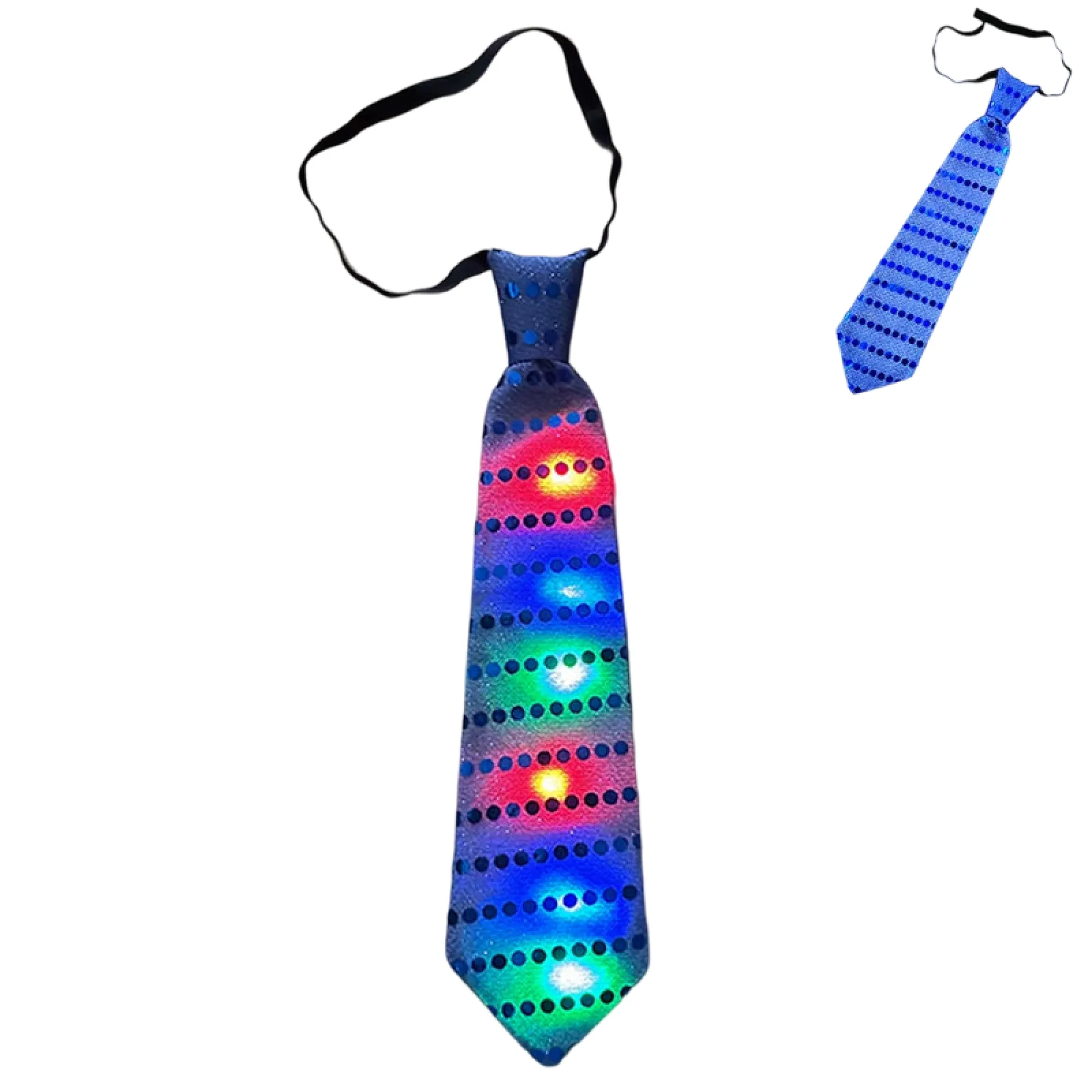 LED Flashing Sequin Necktie with Elastic Band thumbnail 11