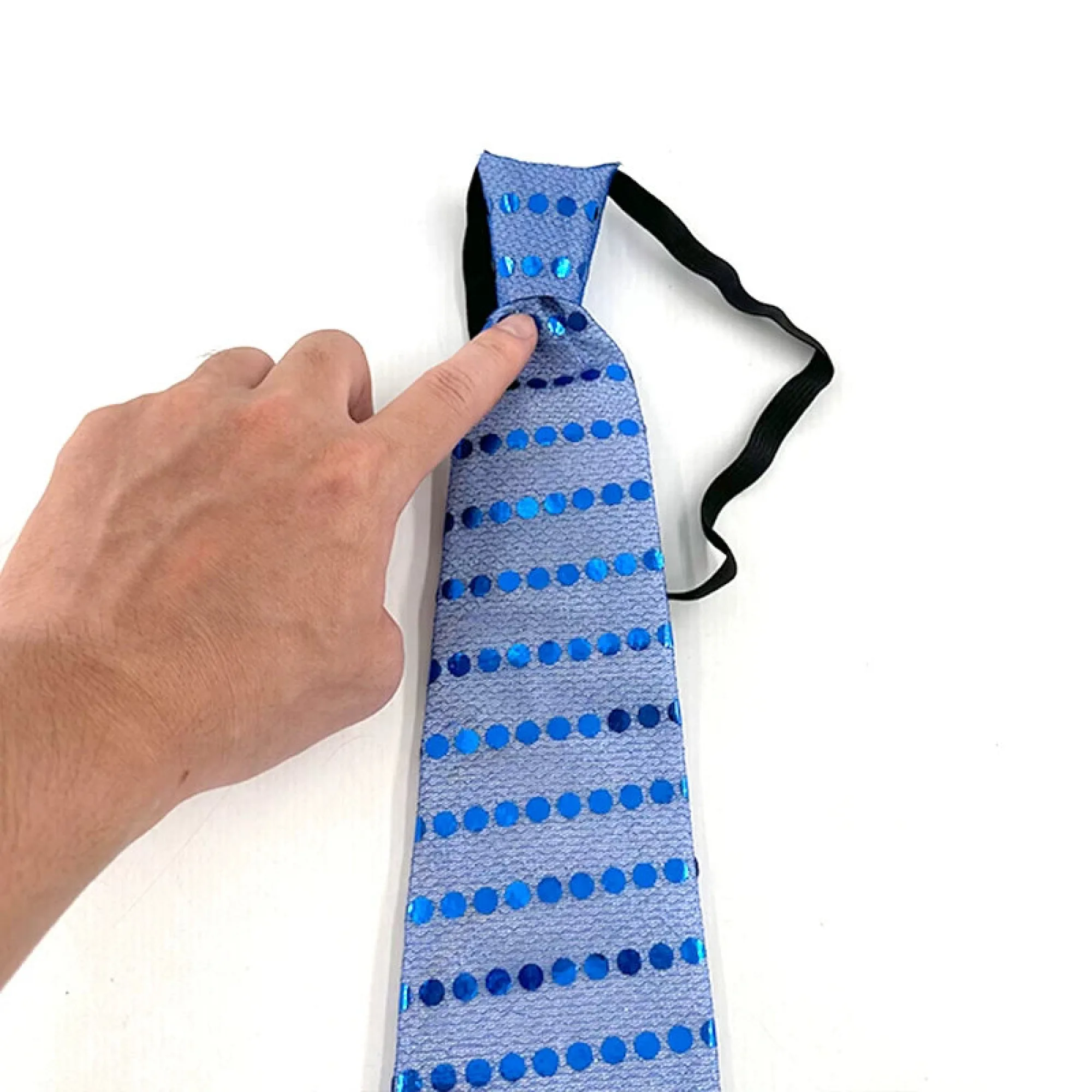 LED Flashing Sequin Necktie with Elastic Band thumbnail 4