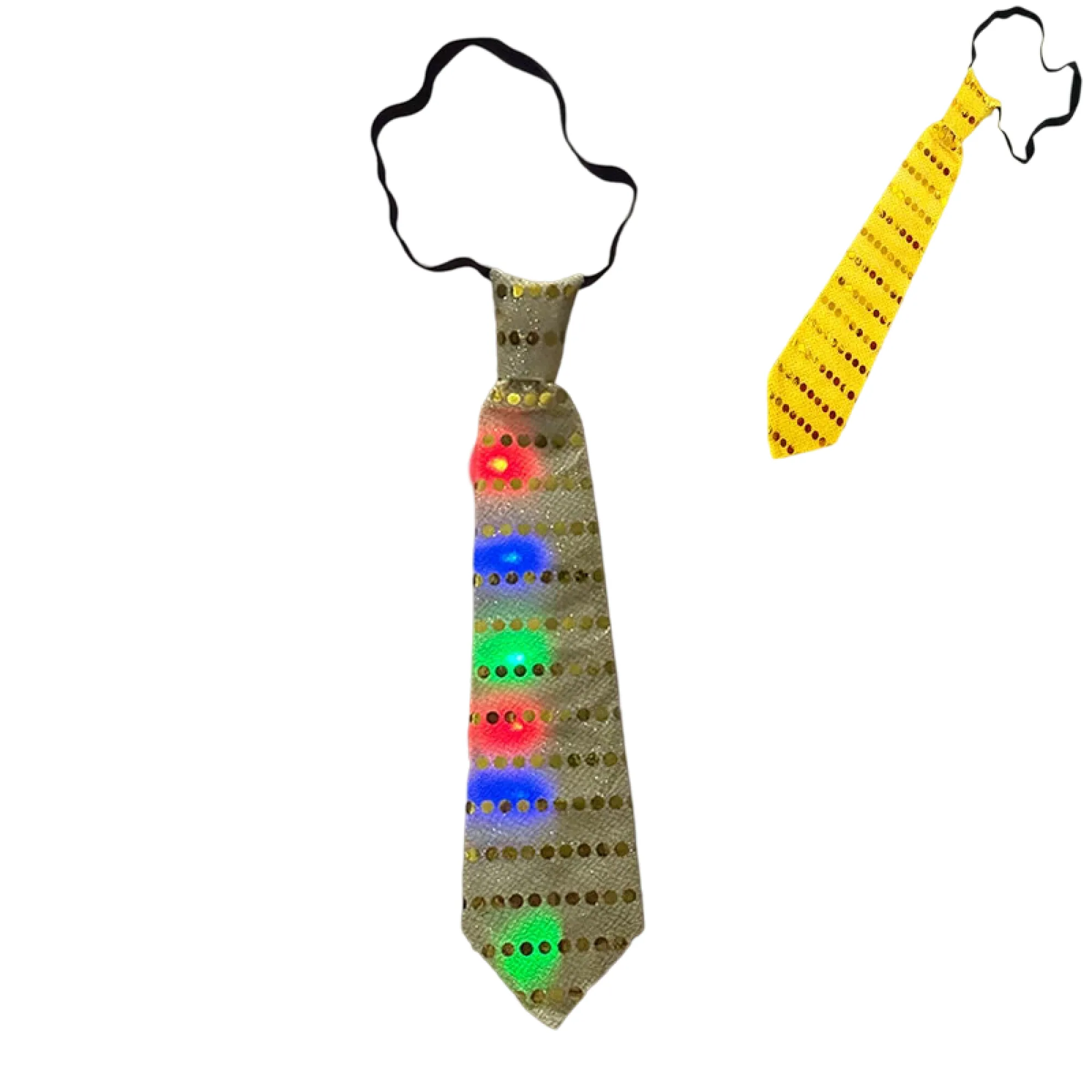 LED Flashing Sequin Necktie with Elastic Band thumbnail 8