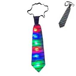 LED Flashing Sequin Necktie with Elastic Band thumbnail 10