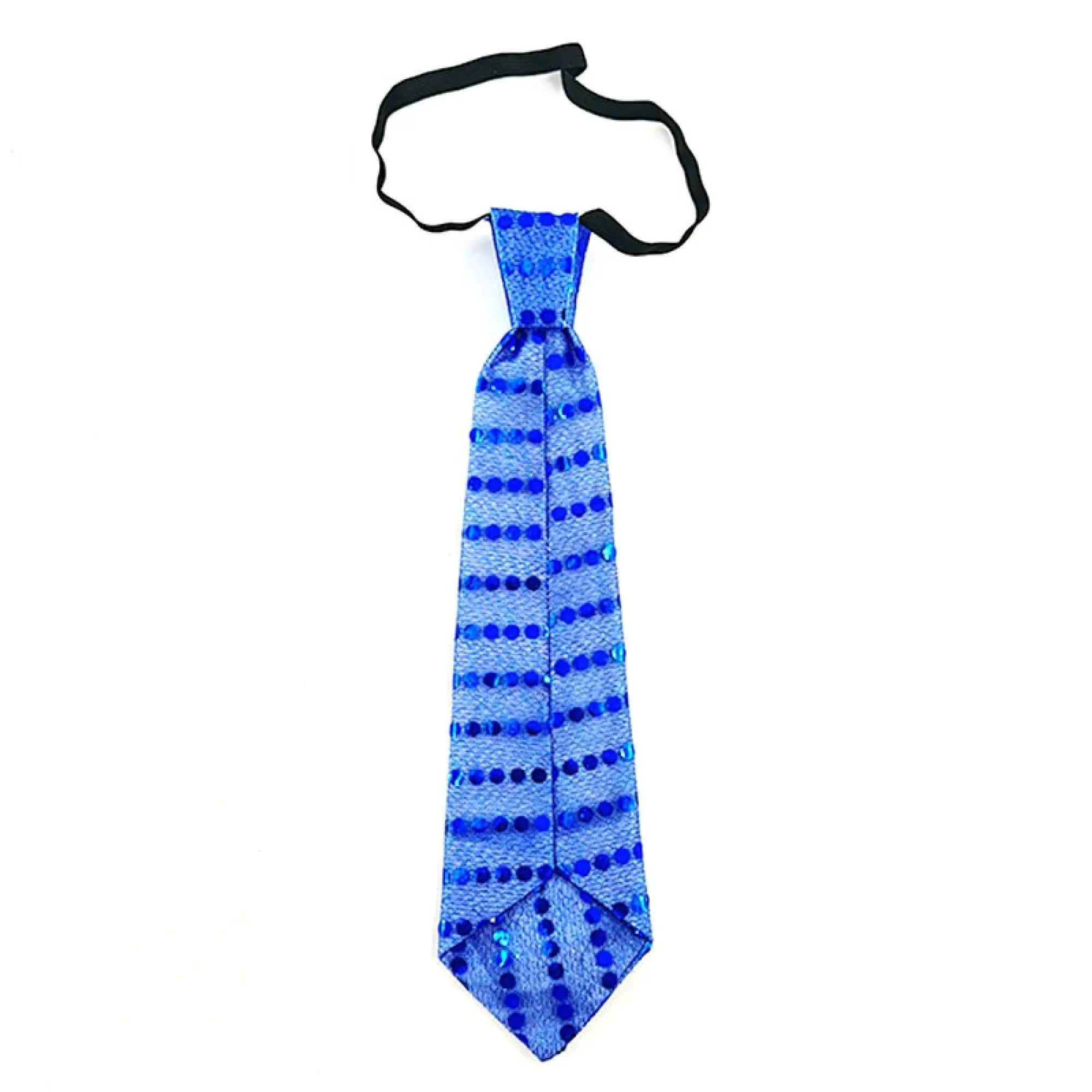 LED Flashing Sequin Necktie with Elastic Band