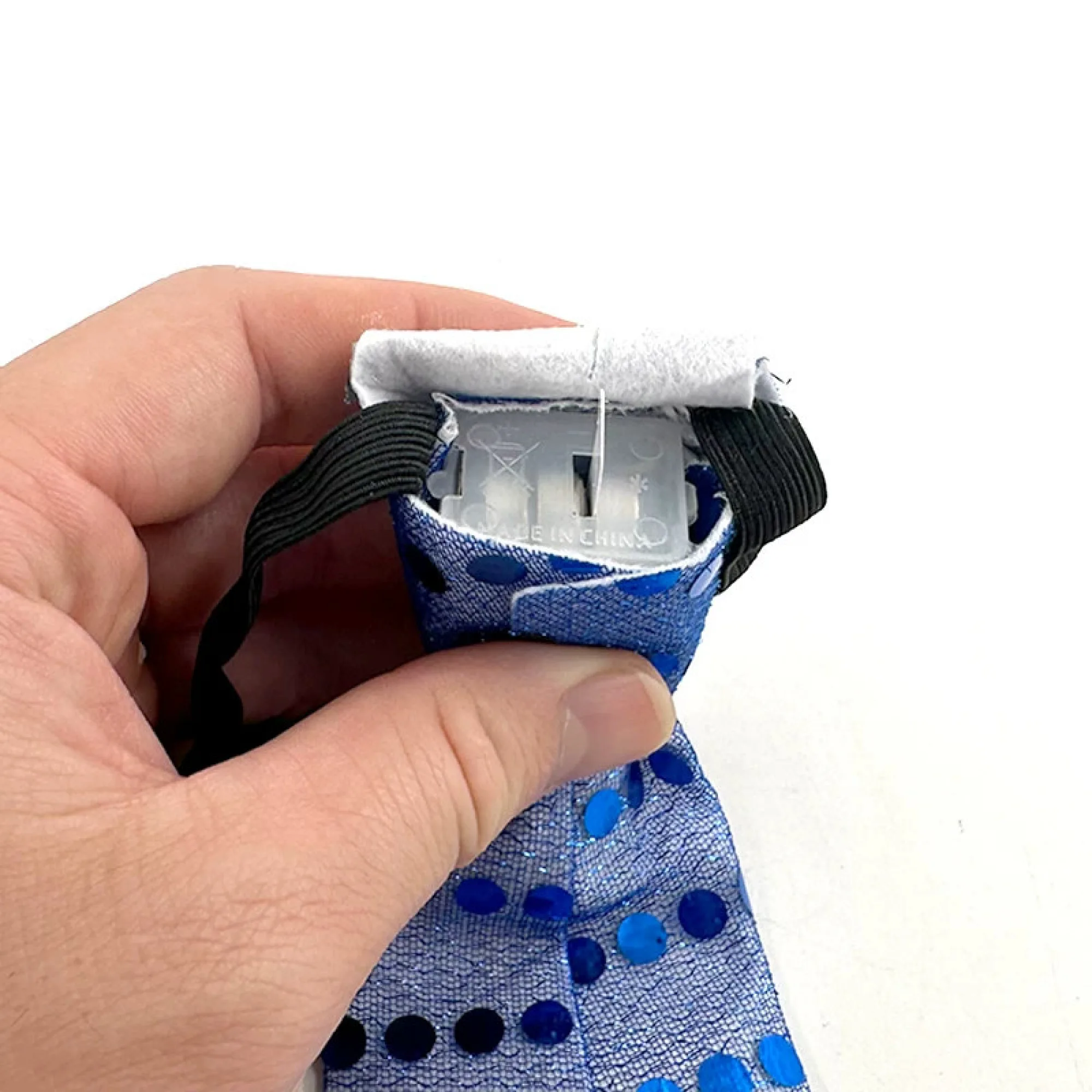 LED Flashing Sequin Necktie with Elastic Band thumbnail 5
