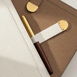 B5 Loose-Leaf Notebook with Lychee Grain Soft Leather Cover thumbnail 6