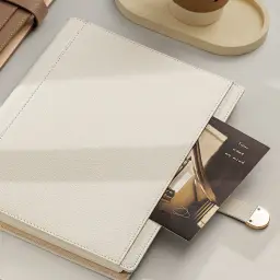 B5 Loose-Leaf Notebook with Lychee Grain Soft Leather Cover thumbnail 5
