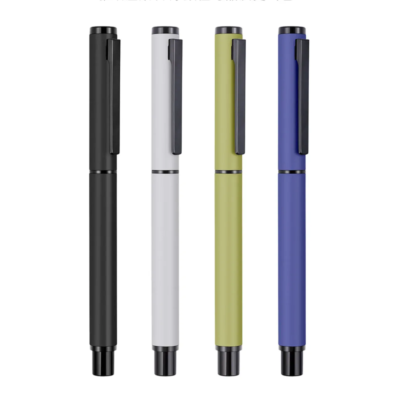 Metal Ballpoint Pen with Cap, 0.5mm Bullet Tip, Refillable
