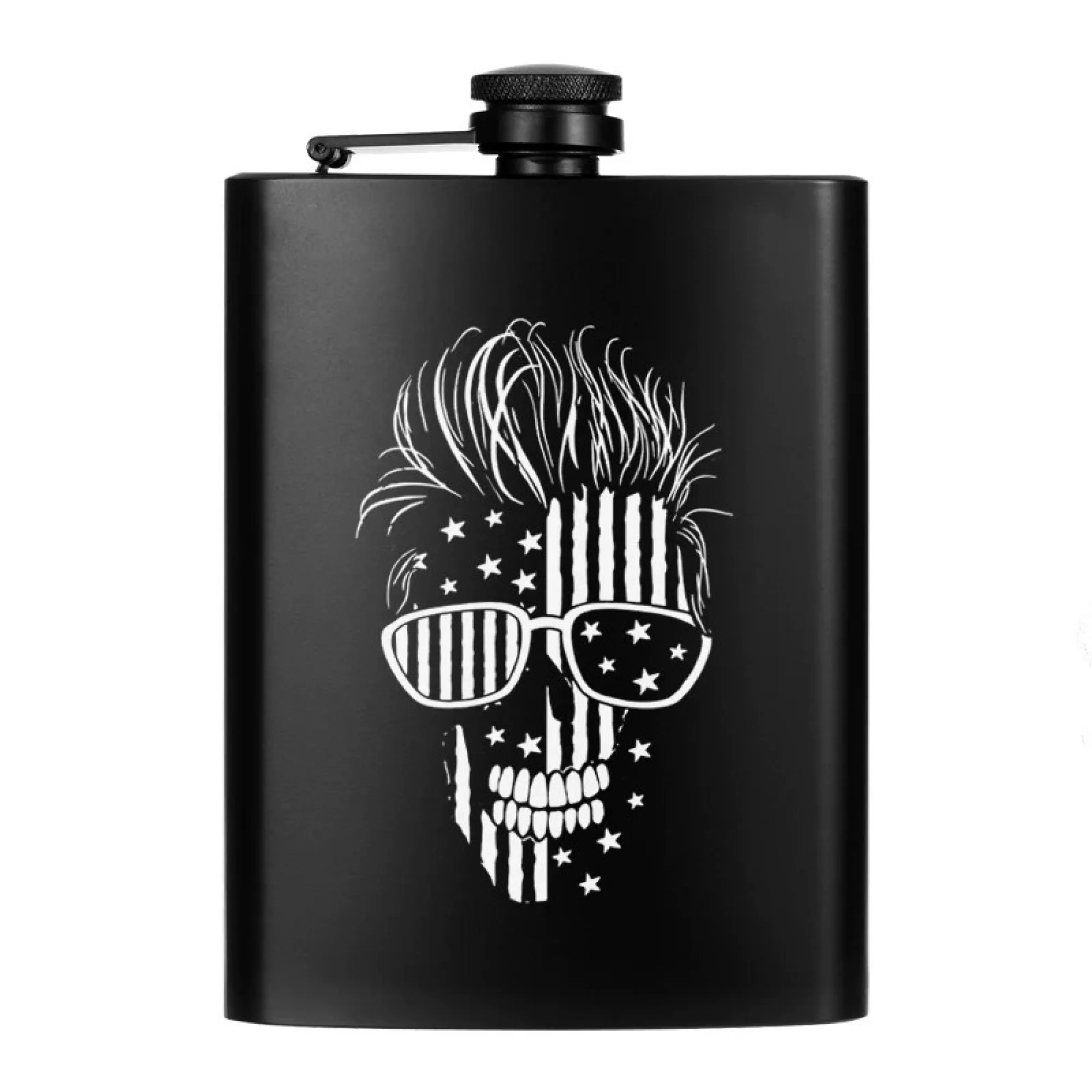 Stainless Steel Hip Flask with Skull Design thumbnail 9