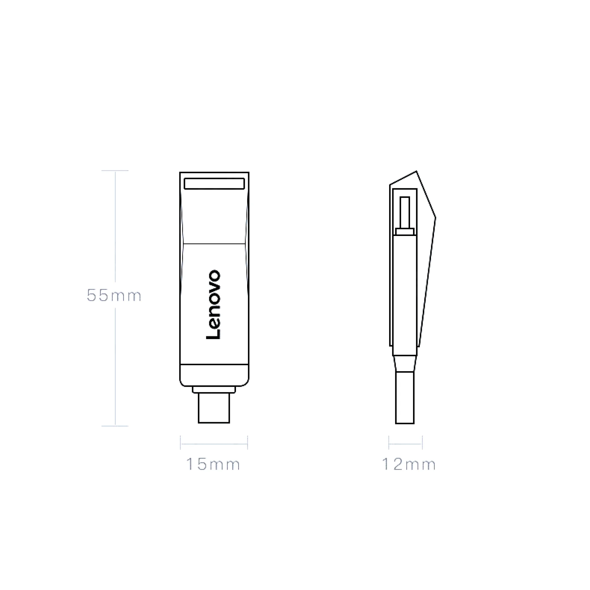 Lenovo Dual-Interface USB Flash Drive with Type-C and USB-A thumbnail 6