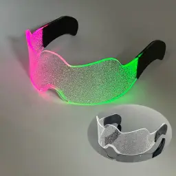 LED Light-Up Acrylic Half-Face Mask with Glasses-Style Arms thumbnail 6