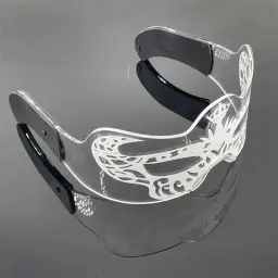 LED Light-Up Acrylic Half-Face Mask with Glasses-Style Arms thumbnail 3