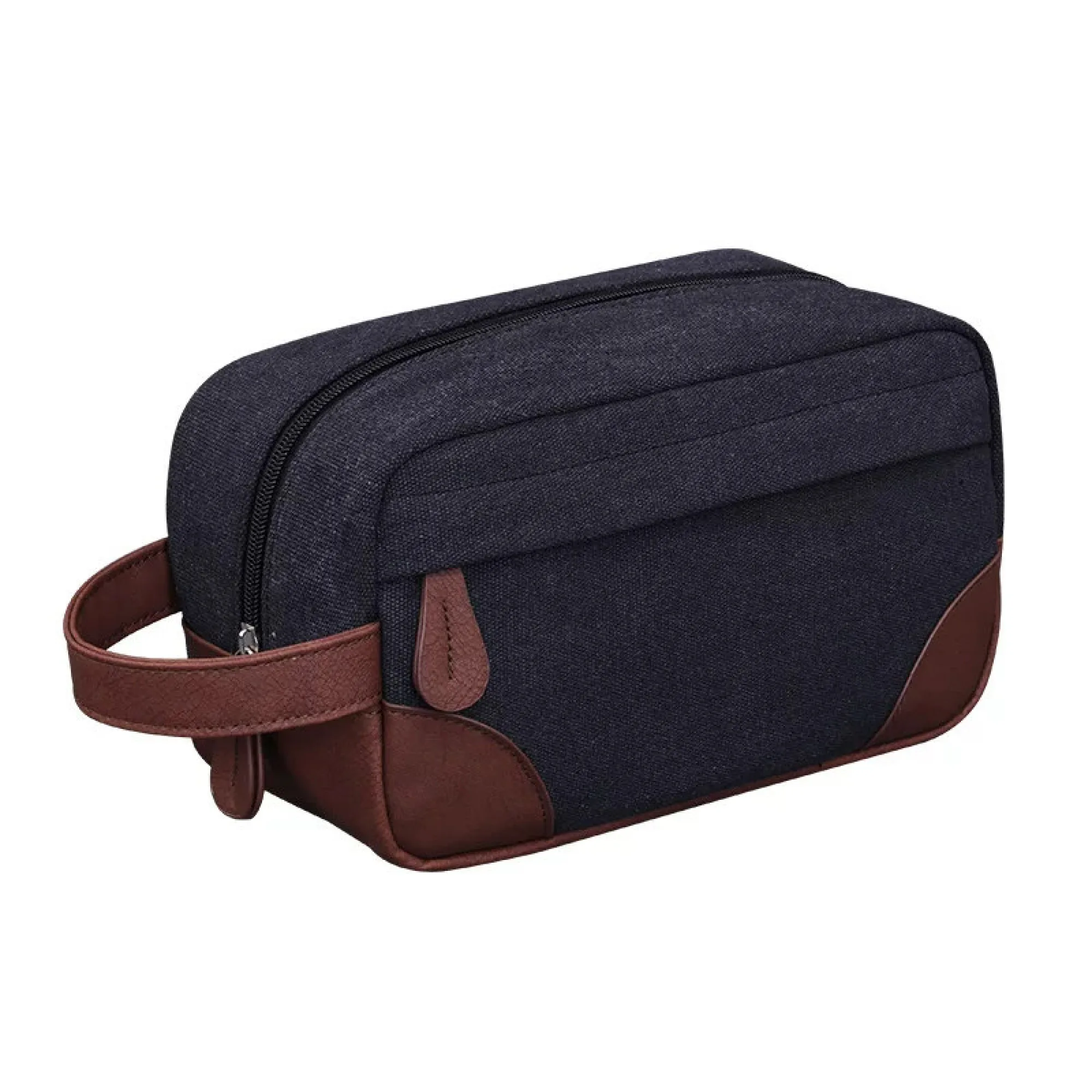 Canvas Wash Bag with Zipper Closure