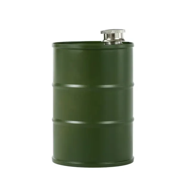 750 ml 304 Stainless Steel Barrel-Shaped Flask