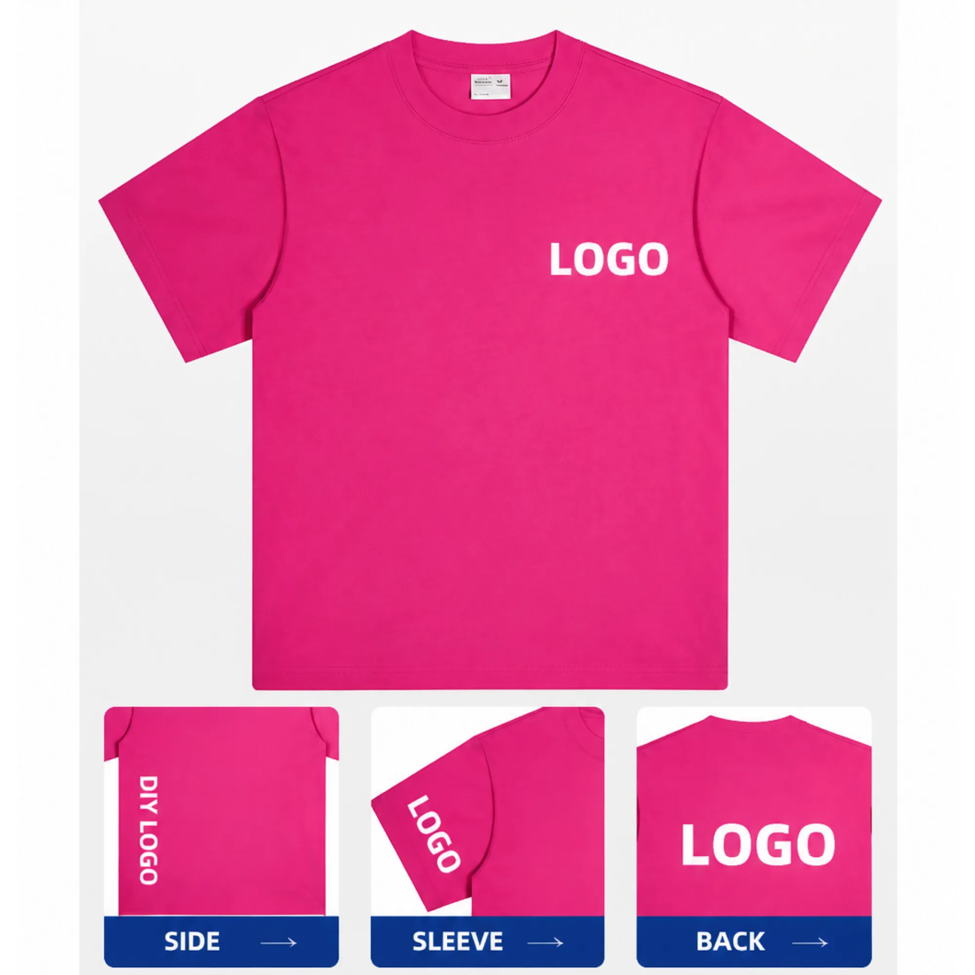 Heavyweight 100% Cotton Short-Sleeve Crew Neck T-Shirt thumbnail 7