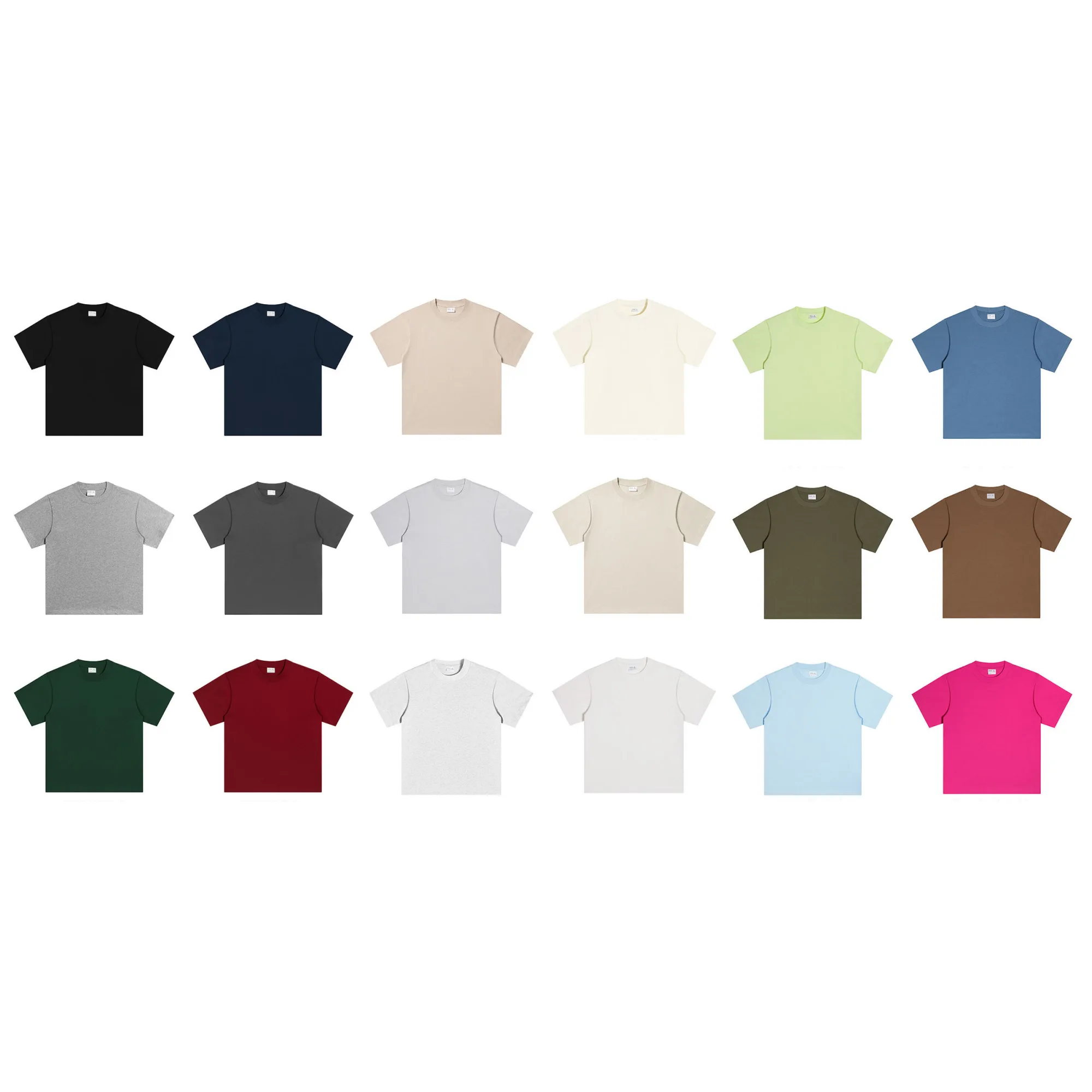 Heavyweight 100% Cotton Short-Sleeve Crew Neck T-Shirt
