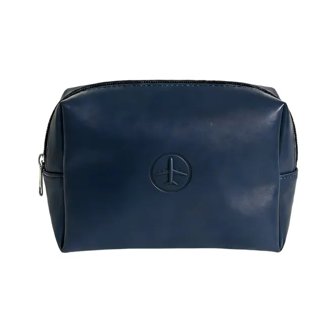 PU Square Cosmetic Bag with Zipper Closure