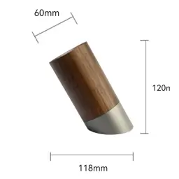 Cylindrical Pen Holder in Walnut Wood and Stainless Steel thumbnail 7