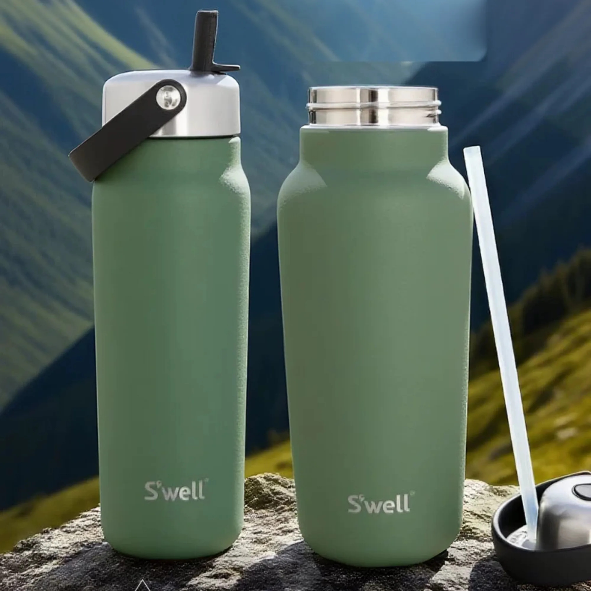 S'well Traveler Series Wide Mouth Straw Bottle with Handle thumbnail 4