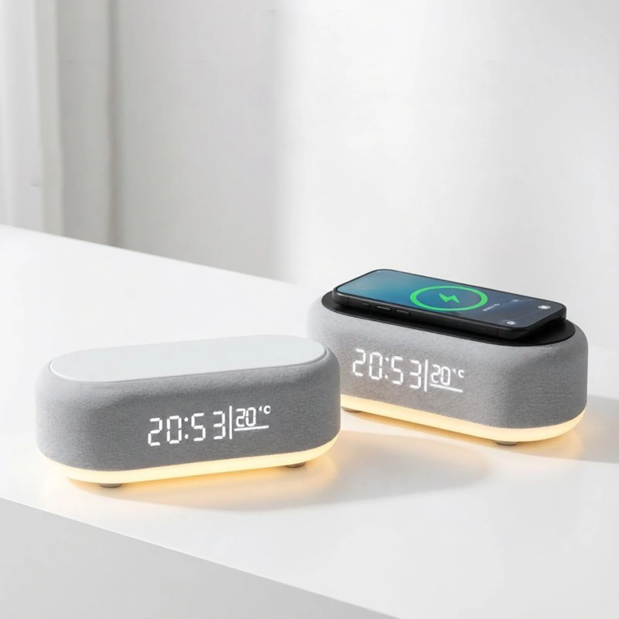 6-in-1 Multifunctional Bluetooth Speaker with Wireless Charging and Alarm Clock