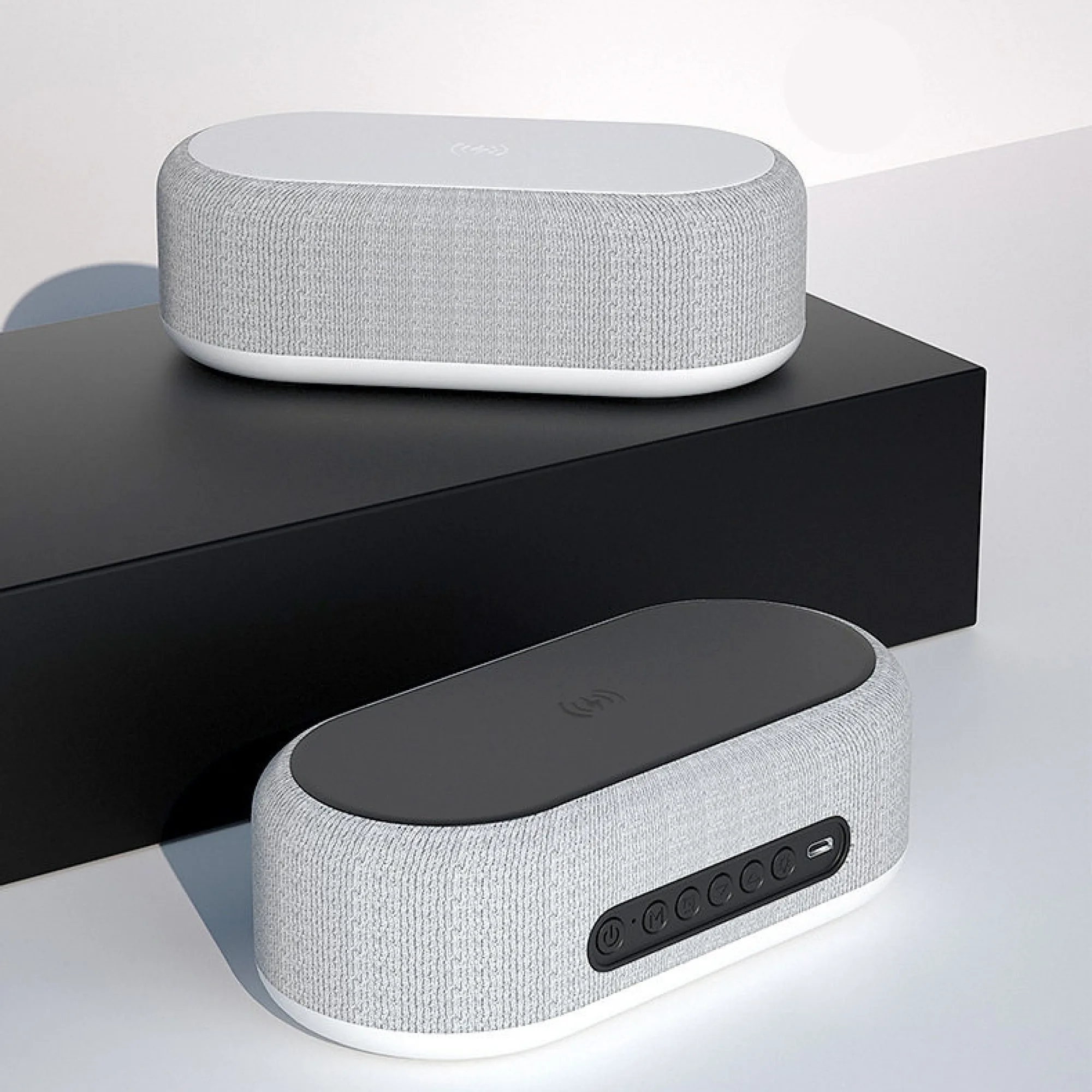 6-in-1 Multifunctional Bluetooth Speaker with Wireless Charging and Alarm Clock