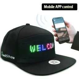 LED Display Cap with Mobile APP Control thumbnail 1