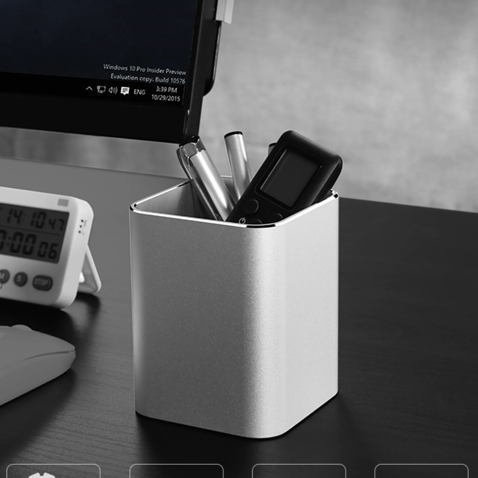 Metal Square Desk Pen Holder thumbnail 3