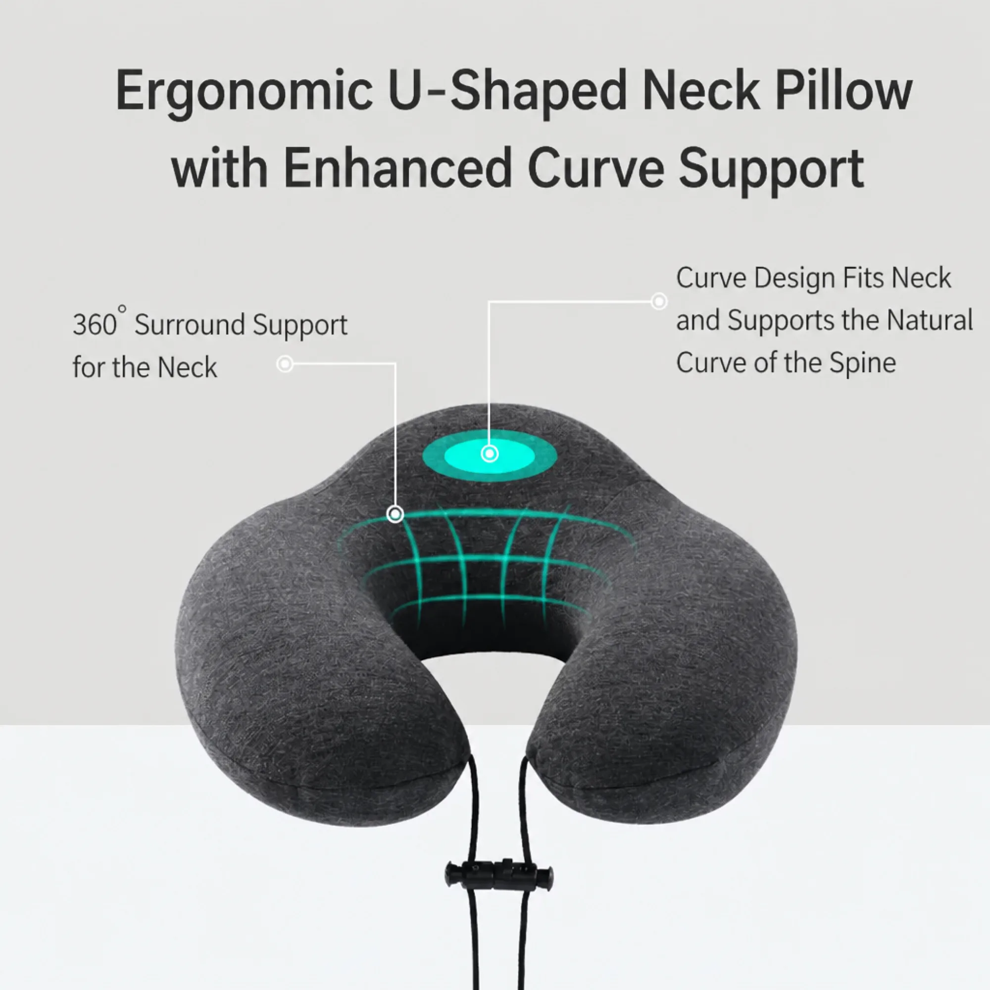 U-Shaped Memory Foam Neck Pillow thumbnail 3
