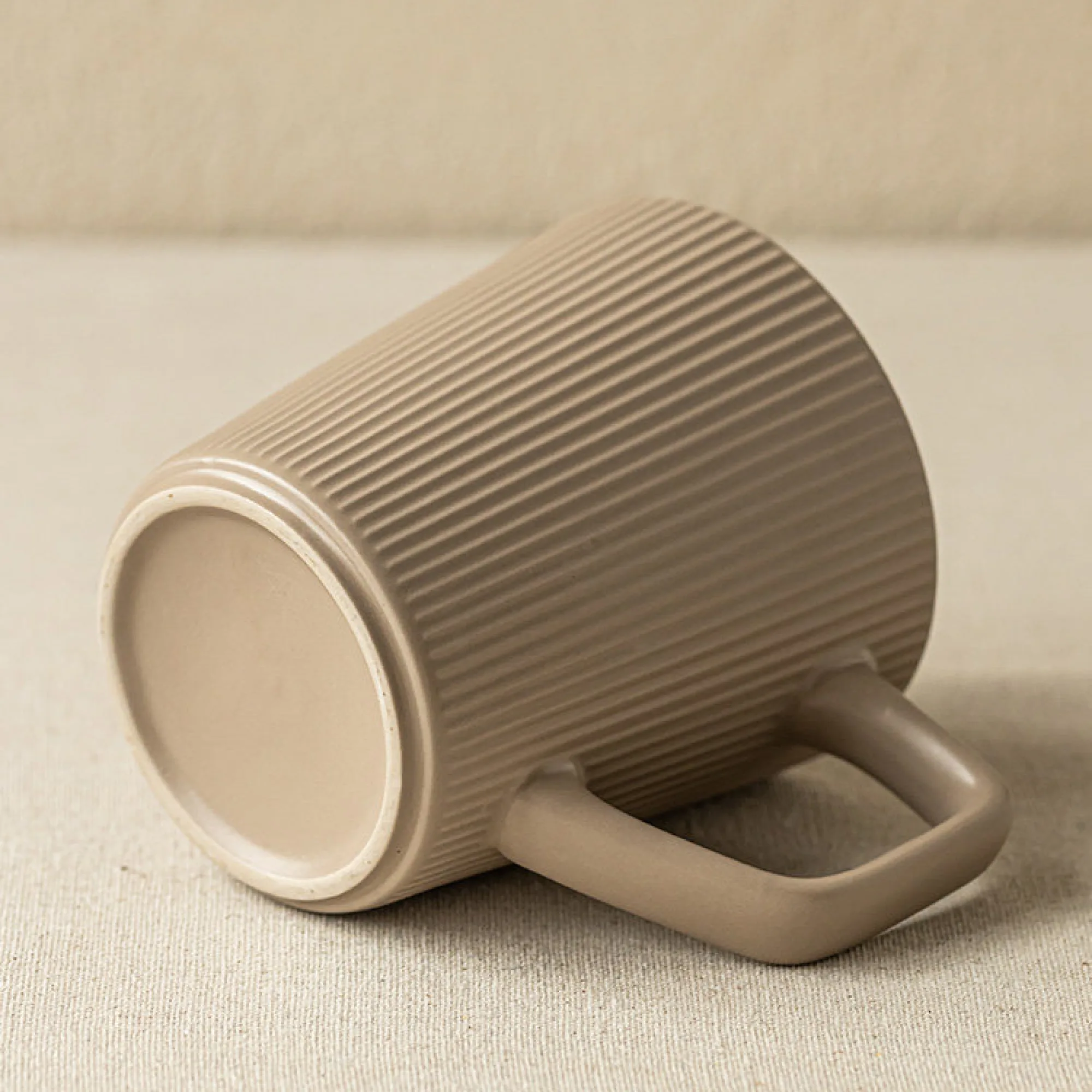 Ceramic Striped Mug Set of 2, 500ml Each thumbnail 6