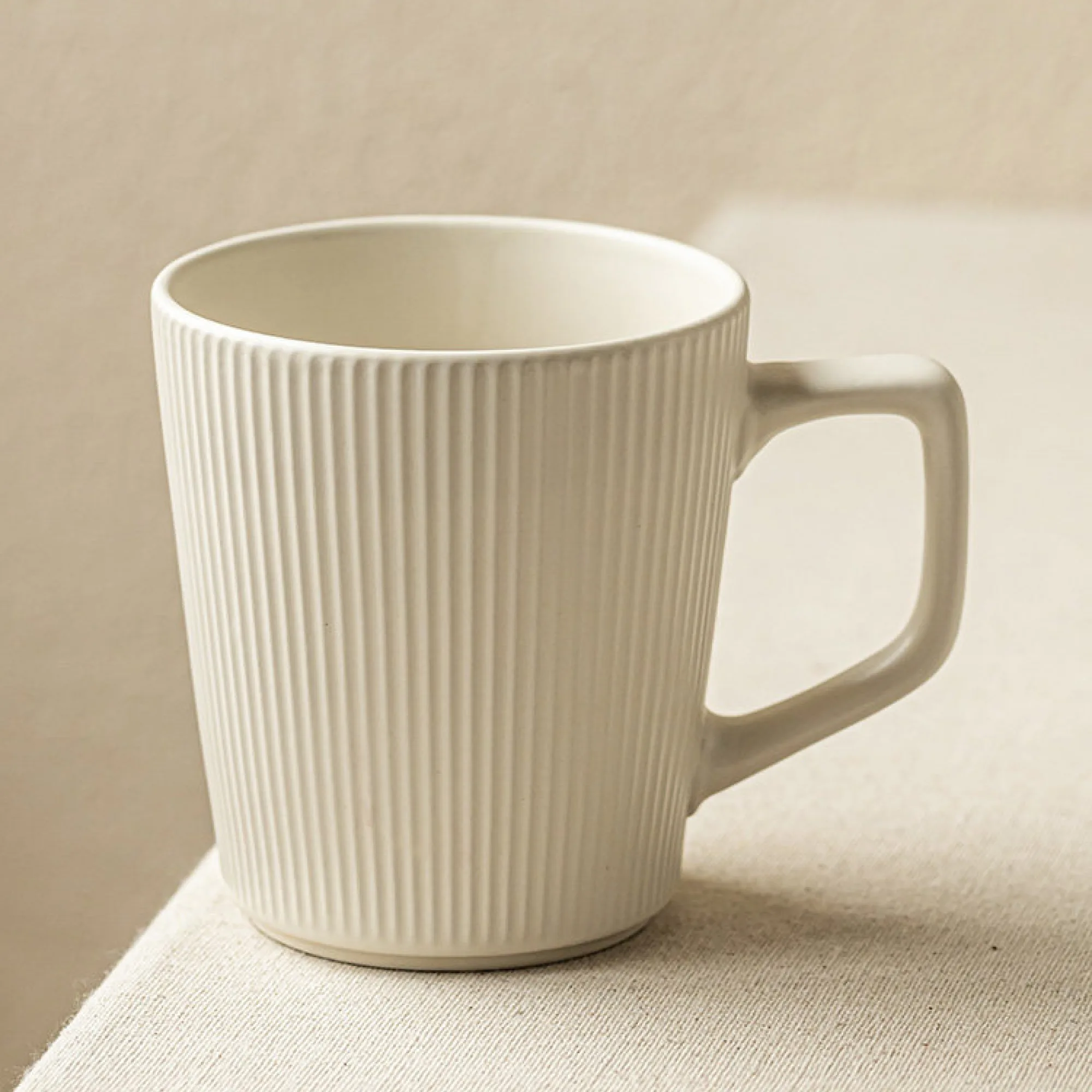 Ceramic Striped Mug Set of 2, 500ml Each thumbnail 3