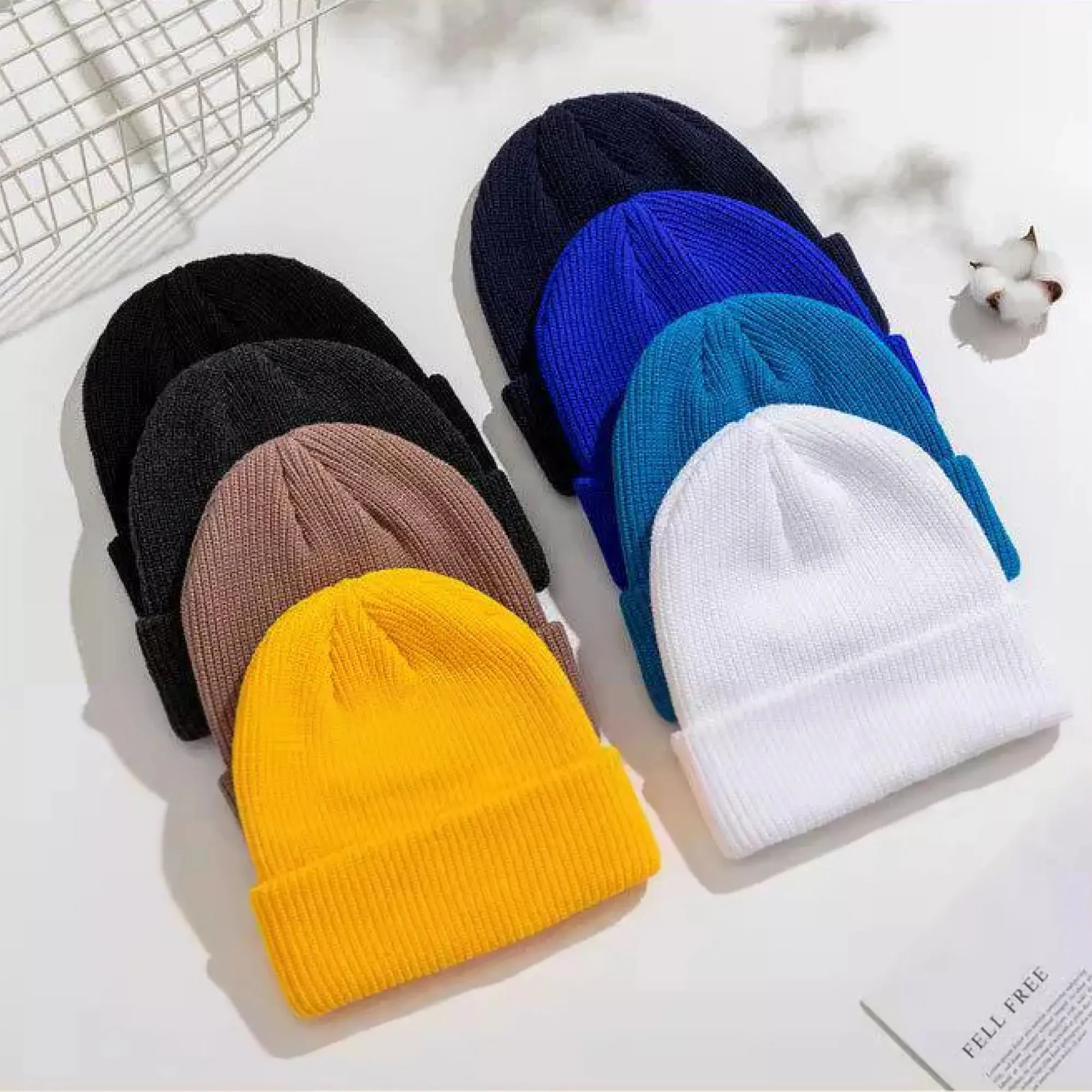 Knitted Winter Beanie Hat with Adjustable Fit