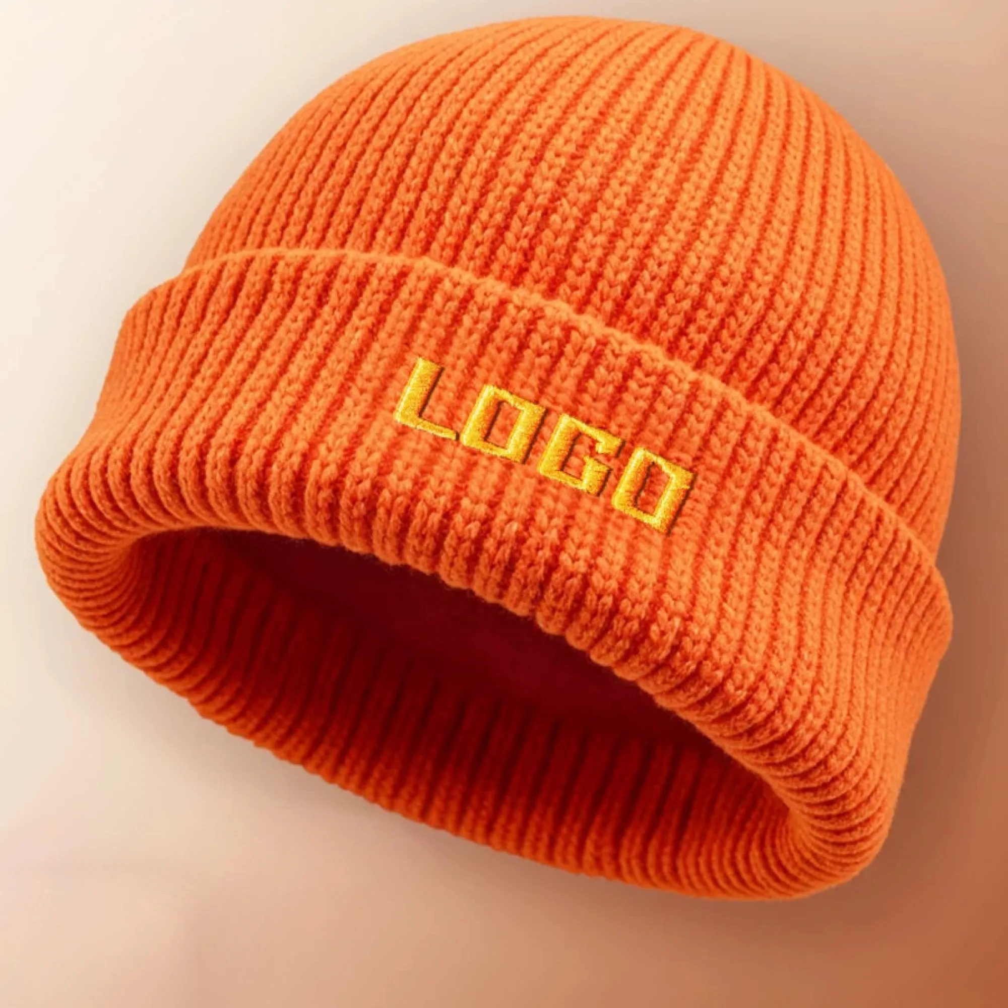 Knitted Winter Beanie Hat with Adjustable Fit