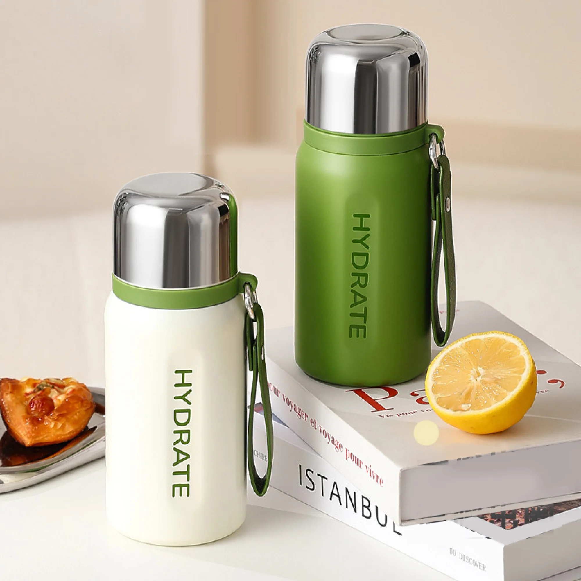Insulated Stainless Steel Water Bottle with Tea Infuser, 350ml and 500ml
