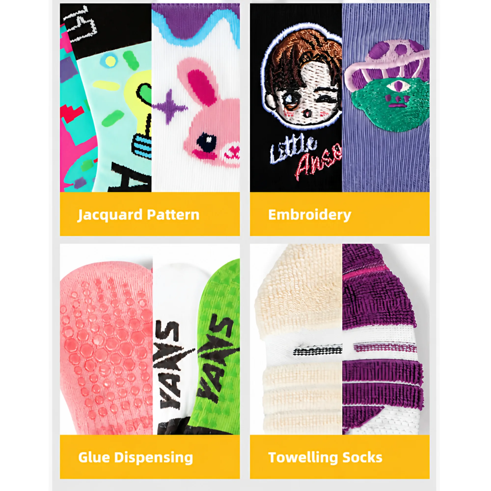 Unisex Cotton Crew and Short Socks with Antibacterial and Anti-Odor Properties thumbnail 7
