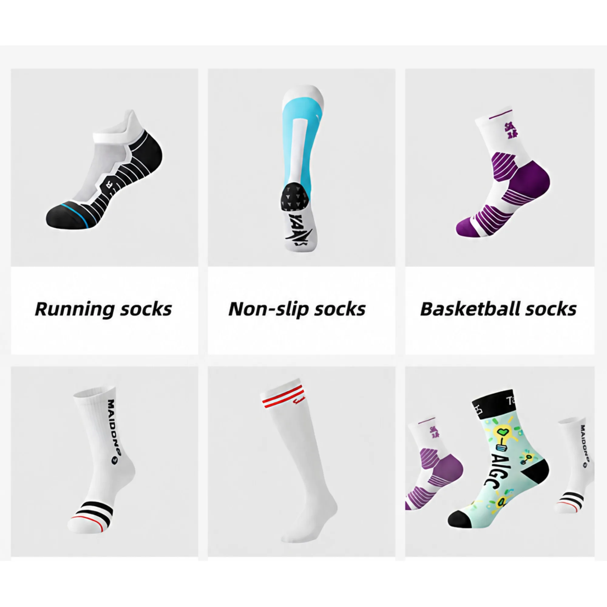 Unisex Cotton Crew and Short Socks with Antibacterial and Anti-Odor Properties thumbnail 2