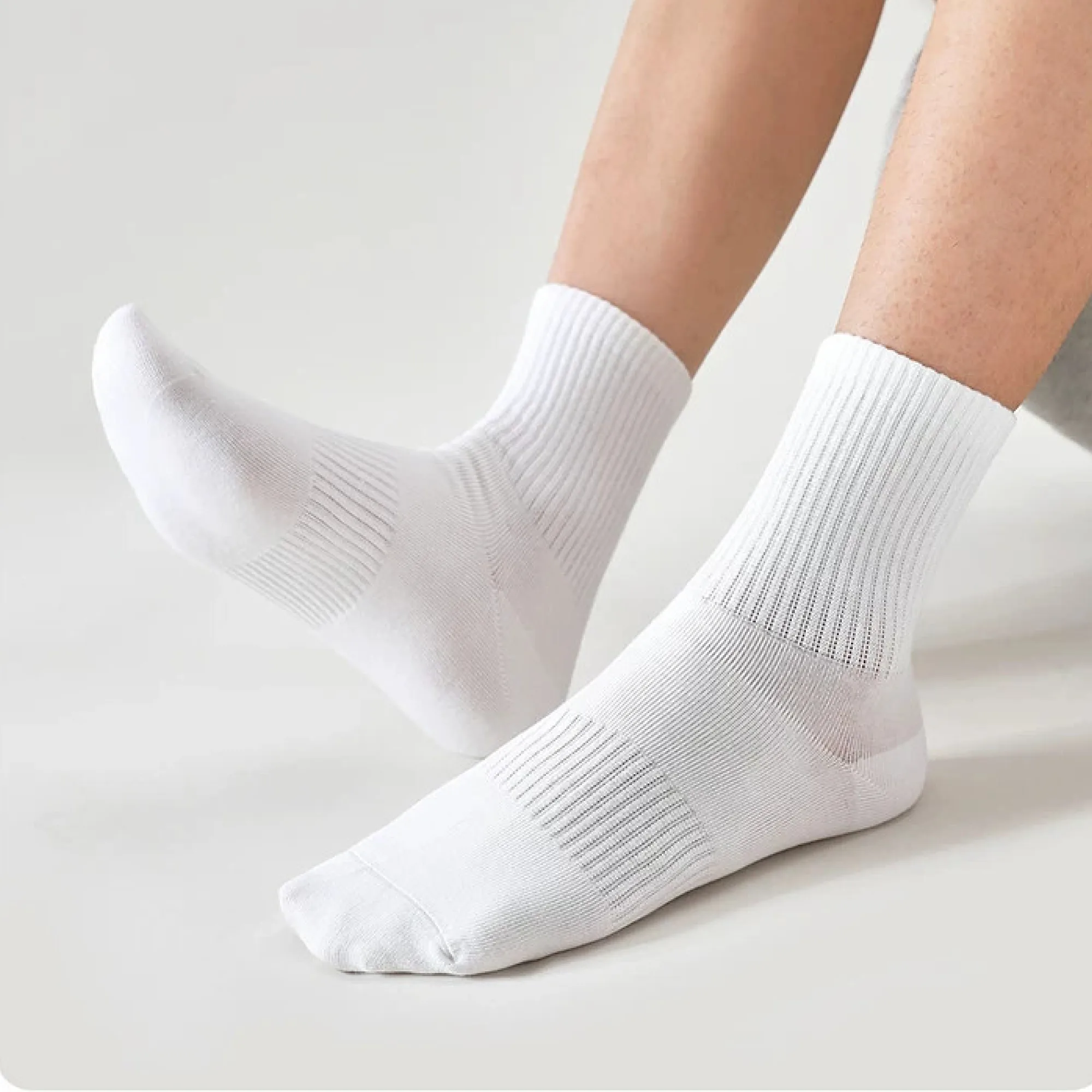 Unisex Cotton Crew and Short Socks with Antibacterial and Anti-Odor Properties thumbnail 10