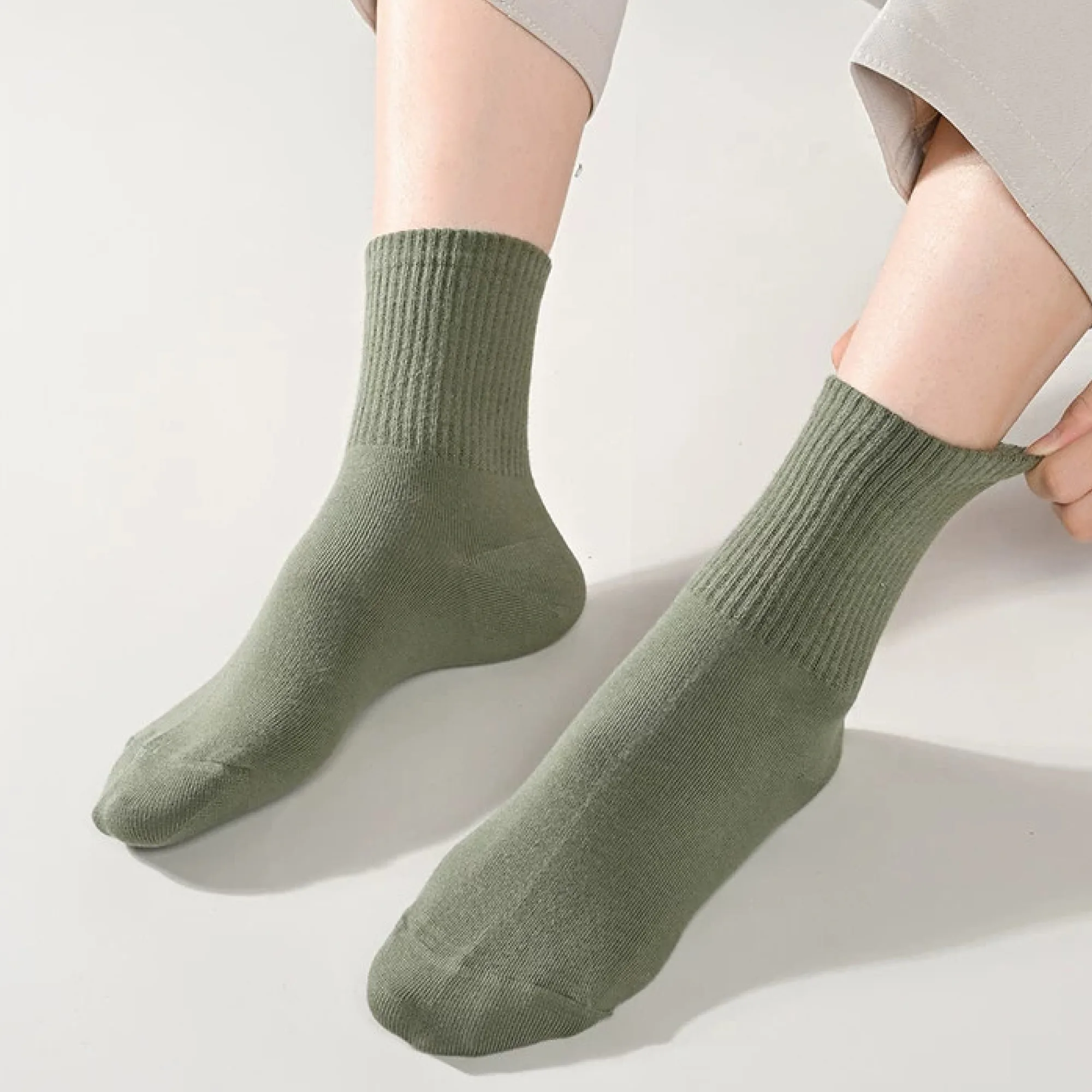 Unisex Cotton Crew and Short Socks with Antibacterial and Anti-Odor Properties thumbnail 4