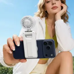 W&P Handheld/Desktop Foldable Fan with Magnetic Phone Stand thumbnail 4