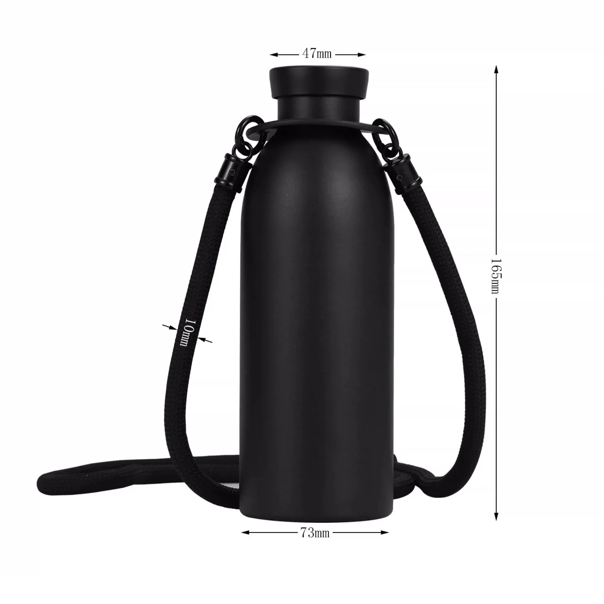 304 Stainless Steel Vacuum Insulated Milk Bottle Cup with Lanyard thumbnail 4