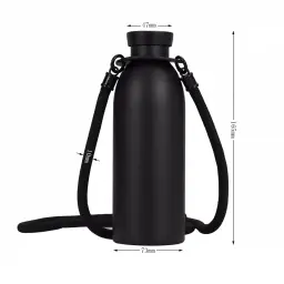 304 Stainless Steel Vacuum Insulated Milk Bottle Cup with Lanyard thumbnail 5
