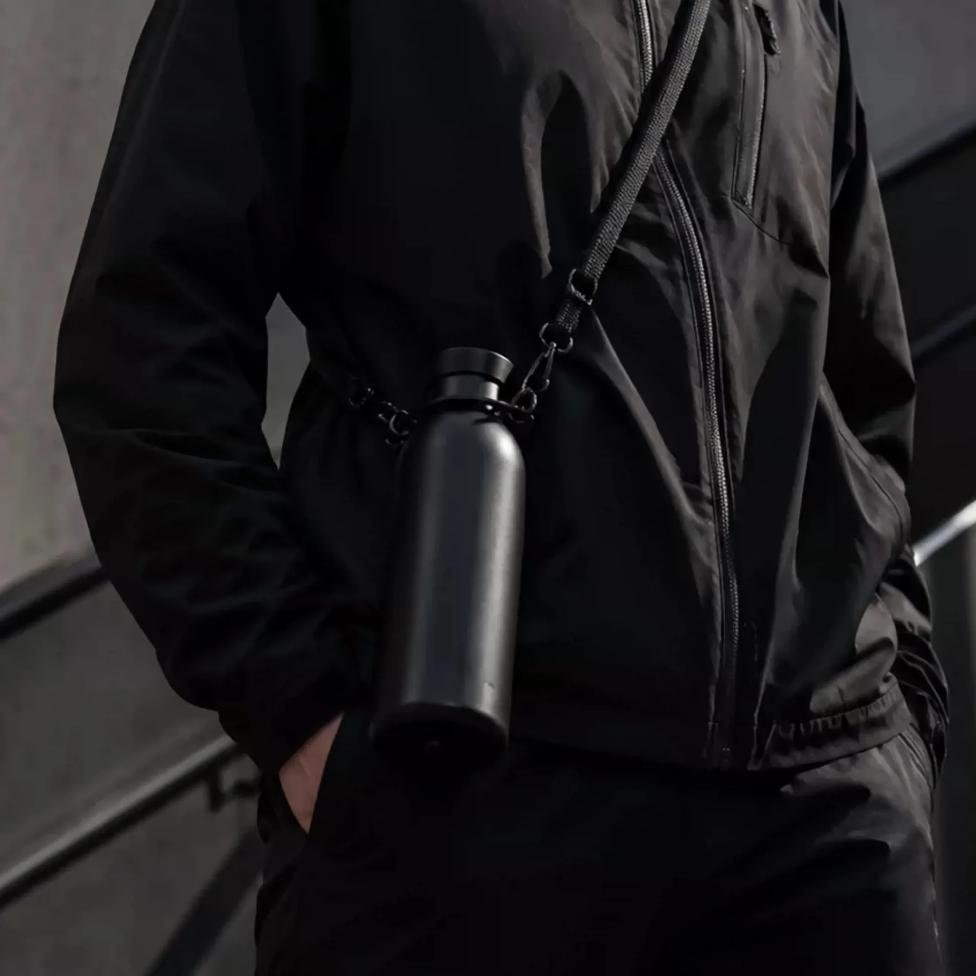 304 Stainless Steel Vacuum Insulated Milk Bottle Cup with Lanyard — View 1
