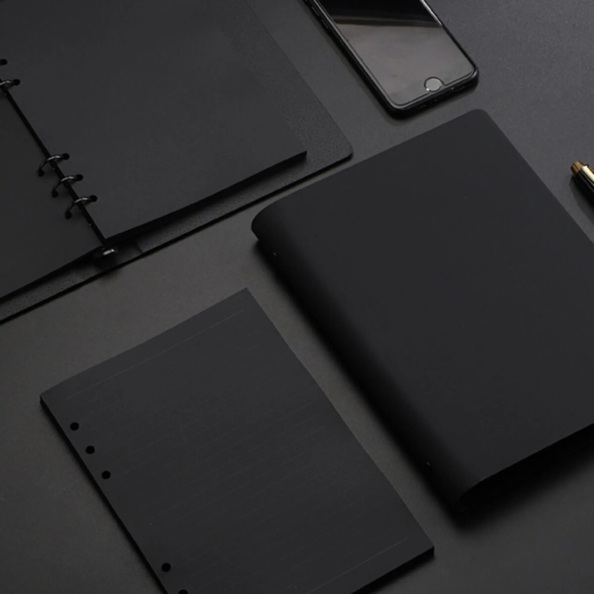 A5 Loose-Leaf Notebook with Faux Leather Cover thumbnail 5
