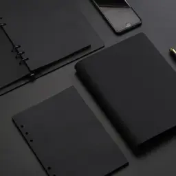 A5 Loose-Leaf Notebook with Faux Leather Cover thumbnail 5