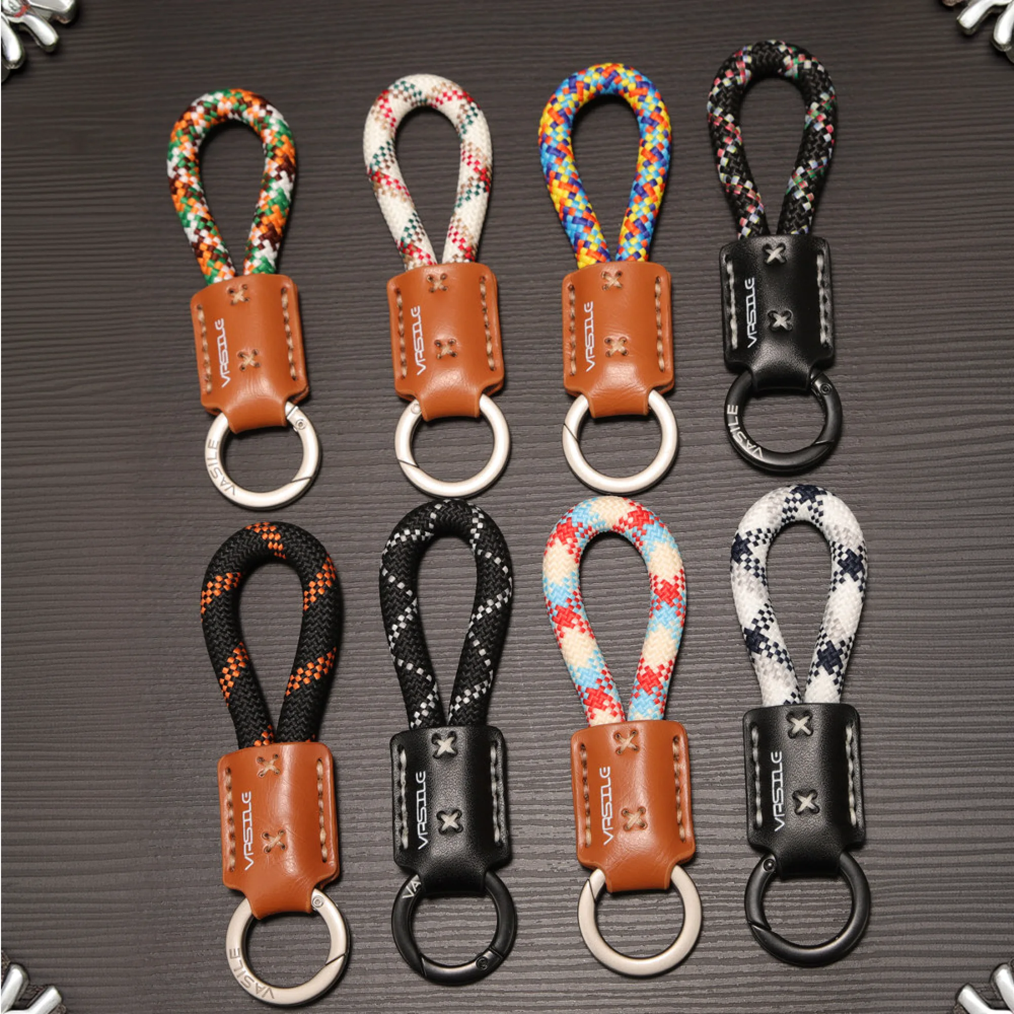 Cow Leather Keychain Key Ring thumbnail 2