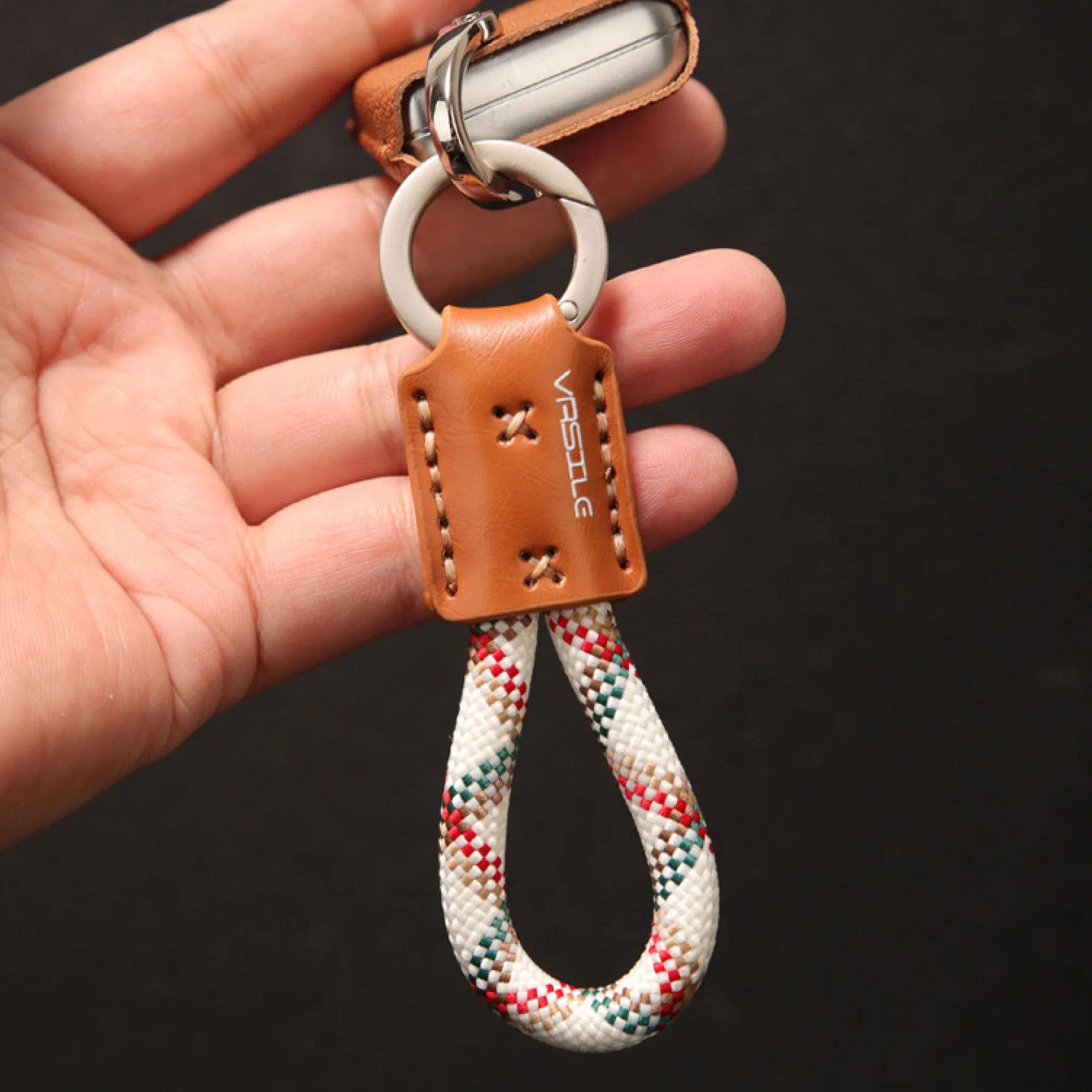 Cow Leather Keychain Key Ring