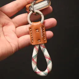 Cow Leather Keychain Key Ring thumbnail 2