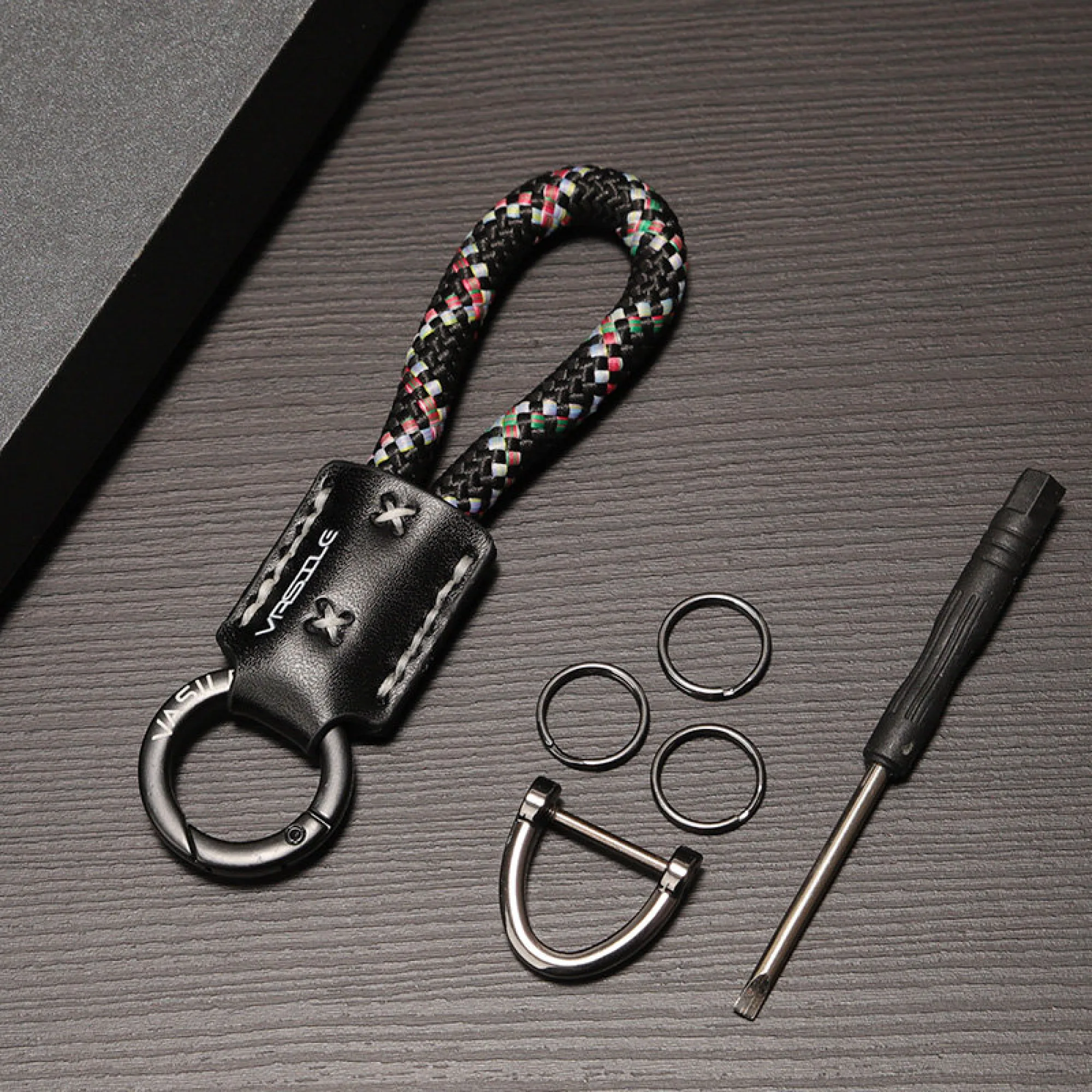 Cow Leather Keychain Key Ring thumbnail 9