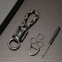 Cow Leather Keychain Key Ring thumbnail 9