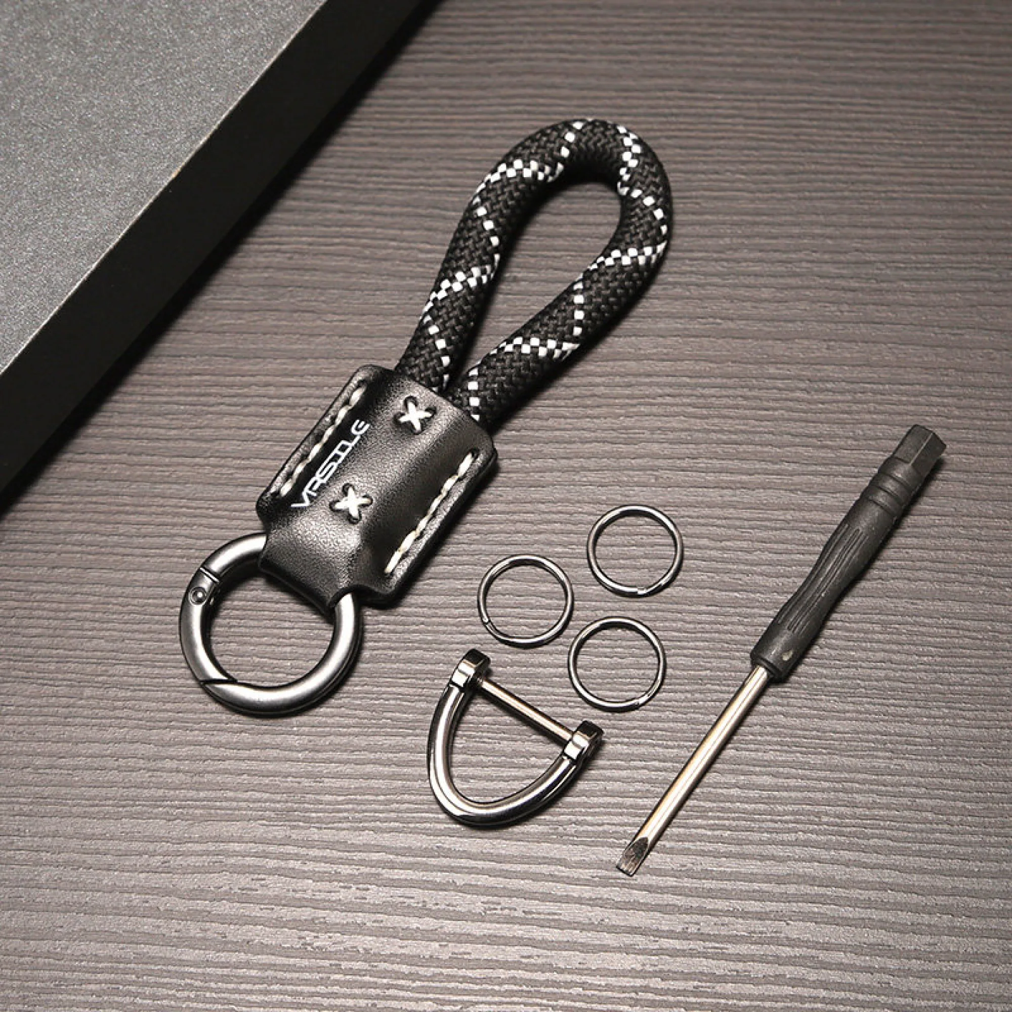Cow Leather Keychain Key Ring thumbnail 14