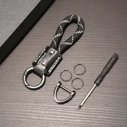 Cow Leather Keychain Key Ring thumbnail 14
