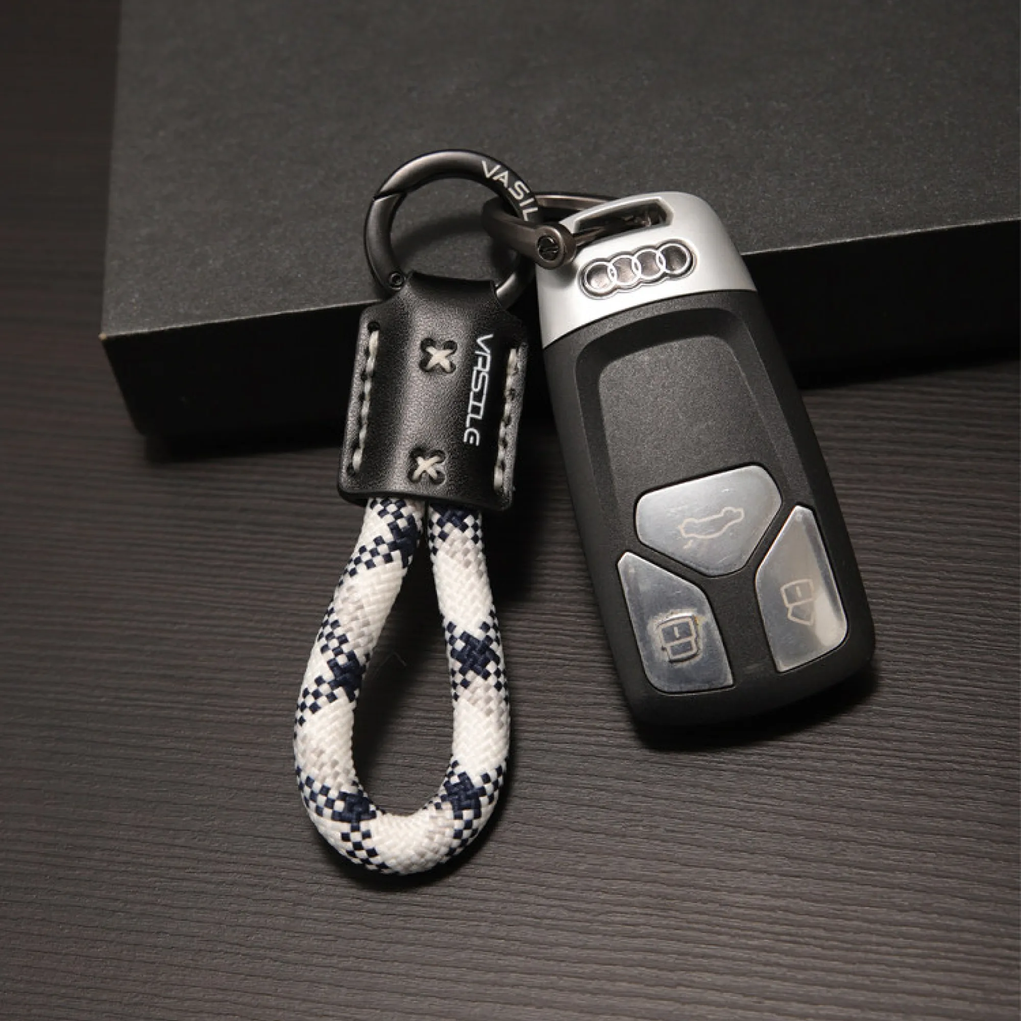 Cow Leather Keychain Key Ring thumbnail 4