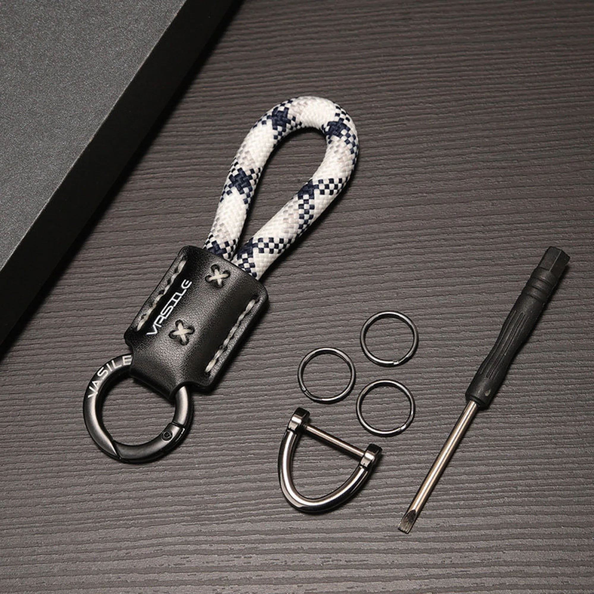Cow Leather Keychain Key Ring thumbnail 13